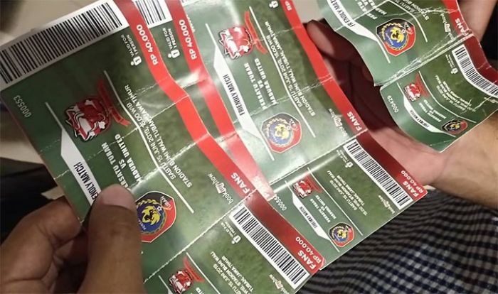 Sempat Beredar Tiket Palsu Saat Laga Persatu Vs Madura United, Masyarakat Was-was