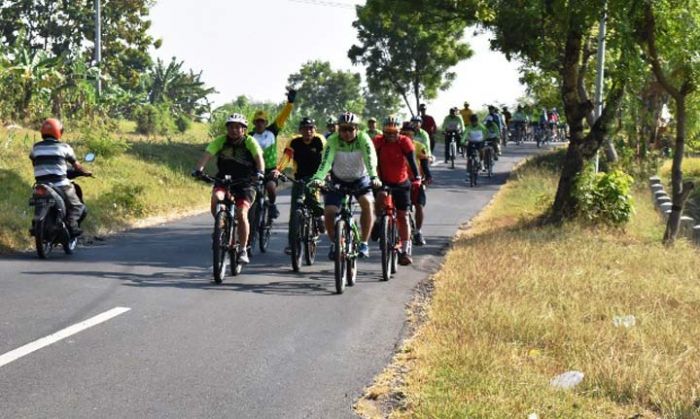 Sambut HUT Bhayangkara ke-73, TNI-Polri di Madiun Gowes Bareng