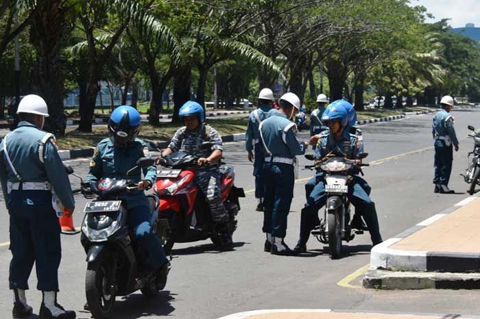 Tekan Angka Pelanggaran Lalin, Pomal Koarmatim Gelar Ops Gaktib