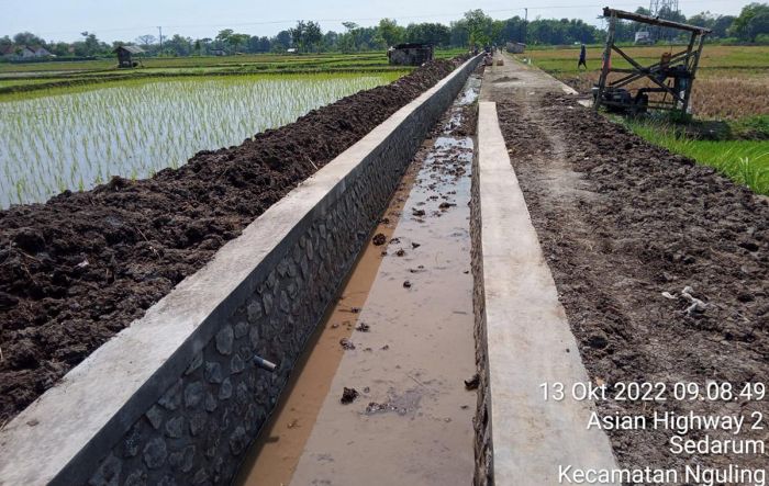 Dukung Produktivitas Pertanian, Dinas SDACKTR Pasuruan Bangun Saluran Irigasi di Desa Sedarum