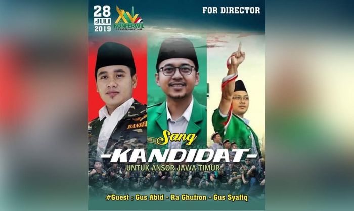 Konferwil GP Ansor Jatim, Tiga Kandidat Bersaing Ketat