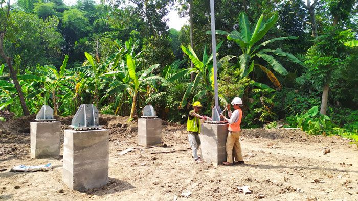 Diduga Ilegal, Pembangunan Tower Seluler di Sidokerto Jombang Tetap Dilanjutkan