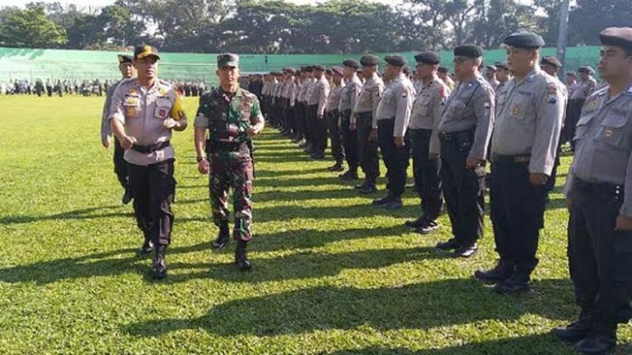 Kapolres dan Dandim Pimpin Apel Pengamanan Pemilu Kota Malang