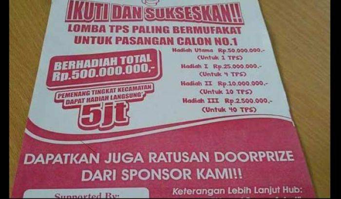 Pilkada Ngawi Digegerkan Brosur Lomba TPS Peraih Suara Terbanyak Paslon Incumbent Pilkada Ngawi Digegerkan Brosur Lomba TPS Peraih Suara Terbanyak Paslon Incumbent