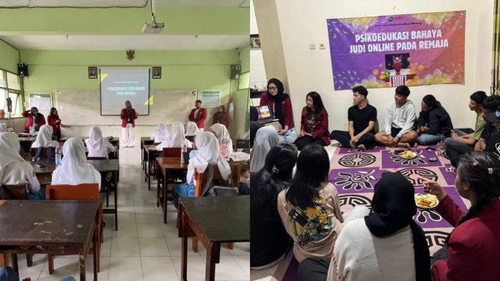 Mahasiswa KKN UMM Sosialisasikan Bahaya Judi Online ke Siswa di Nglegok dan SMAN 2 Blitar