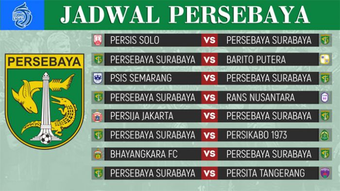 Jadwal Persebaya Surabaya di Liga 1 2023-2024 Jadwal Persebaya Surabaya di Liga 1 2023-2024