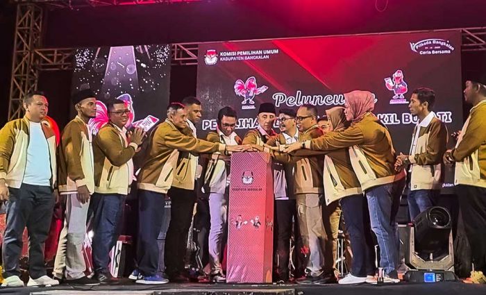 KPU Bangkalan Launching Maskot "Bang Jago" dan Jingle "Coblosan" untuk Pilkada Bangkalan KPU Bangkalan Launching Maskot "Bang Jago" dan Jingle "Coblosan" untuk Pilkada Bangkalan