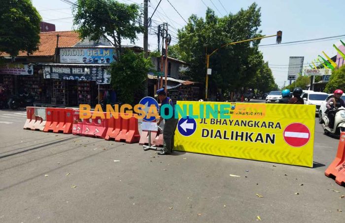 H-11 Lebaran, Dishub Kota Mojokerto Mulai Berlakukan Rekayasa Lalu Lintas H-11 Lebaran, Dishub Kota Mojokerto Mulai Berlakukan Rekayasa Lalu Lintas