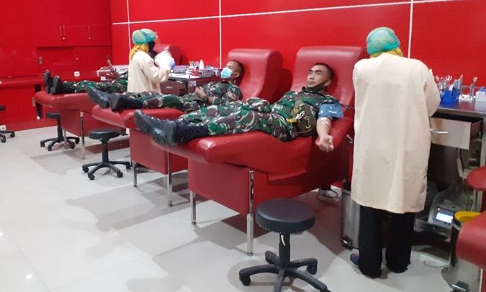 Peringati HUT ke-74 Palad, Gupusjat Optronik II Puspalad Sidoarjo Gelar Donor Darah