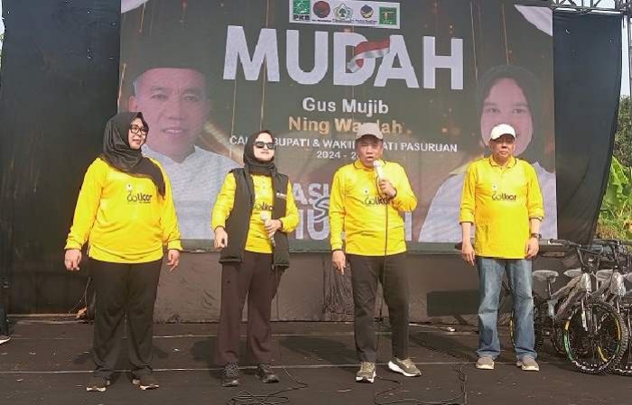 HUT ke-60 Golkar Gelar Senam Bersama Paslon Mudah, Rias: Paslon 01 Optimis Raih Suara 78 Persen HUT ke-60 Golkar Gelar Senam Bersama Paslon Mudah, Rias: Paslon 01 Optimis Raih Suara 78 Persen