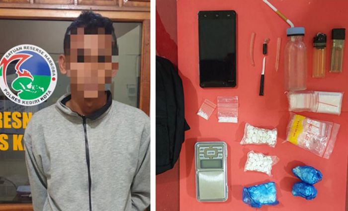 Edarkan Sabu dan Pil dobel L, Satpam Asal Tosaren Kota Kediri Ditangkap Polisi