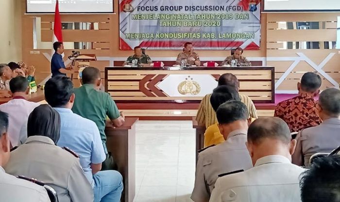 Jelang Nataru, Polres Lamongan Gelar Diskusi Bersama Tokoh Lintas Agama