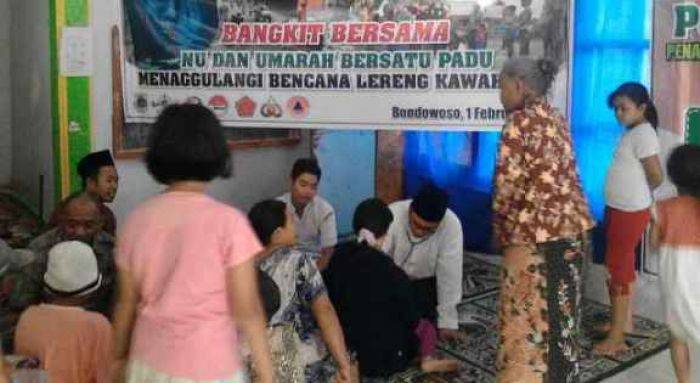 Warga Korban Banjir Bandang di Bondowoso Antusias Sambut Pengobatan Gratis Tim Medis NU