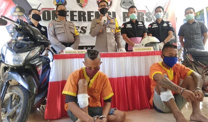 Curi 14 Motor, Satreskrim Polres Lamongan Tembak Dua Pelaku Curanmor Curi 14 Motor, Satreskrim Polres Lamongan Tembak Dua Pelaku Curanmor
