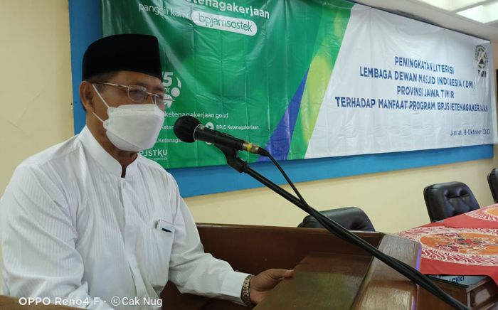 DMI Jatim Gandeng BPJS Ketenagakerjaan Gelar Sosialisasi Program kepada Ratusan Takmir Masjid