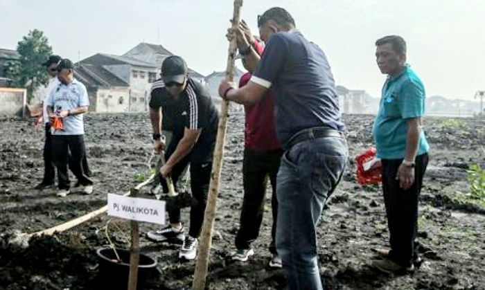Peringati Hari Sejuta Pohon, Pj. Wali Kota Mojokerto Hijaukan Area Kolam Retensi Peringati Hari Sejuta Pohon, Pj. Wali Kota Mojokerto Hijaukan Area Kolam Retensi