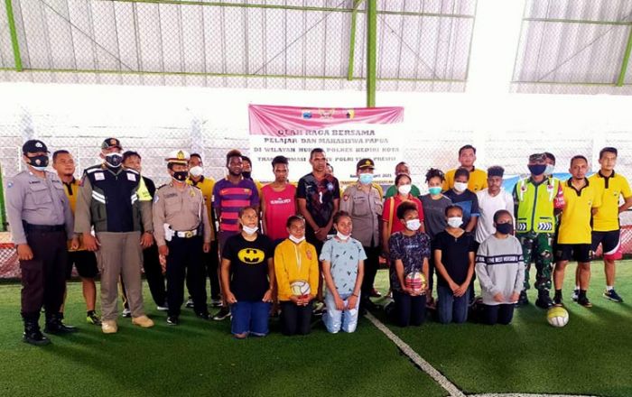 Usai Launching Program Orang Tua Asuh, Polres Kediri Kota Gelar Turnamen Futsal Antar Pelajar Papua