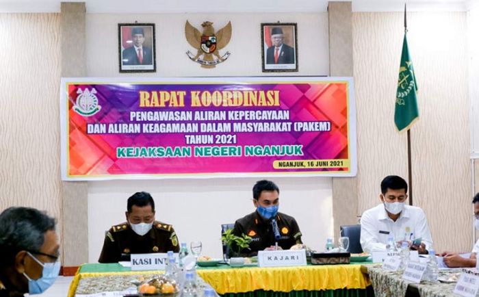 Cegah Penyalahgunaan dan Penodaan Agama, Kajari Nganjuk Rapat Koordinasi