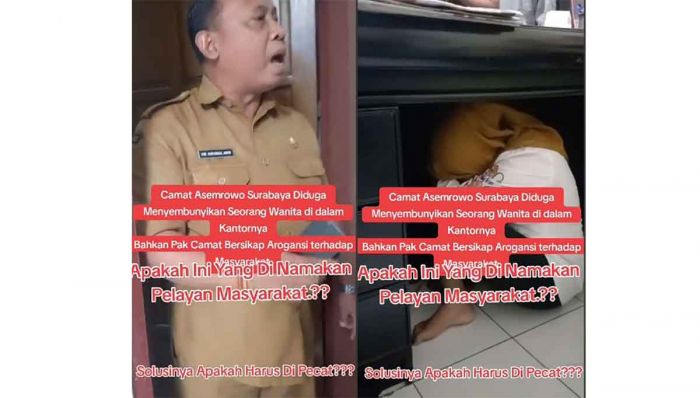 Camat Asemrowo Viral Digerebek Warga, Kepergok Sembunyikan Wanita di Bawah Kolong Meja Camat Asemrowo Viral Digerebek Warga, Kepergok Sembunyikan Wanita di Bawah Kolong Meja