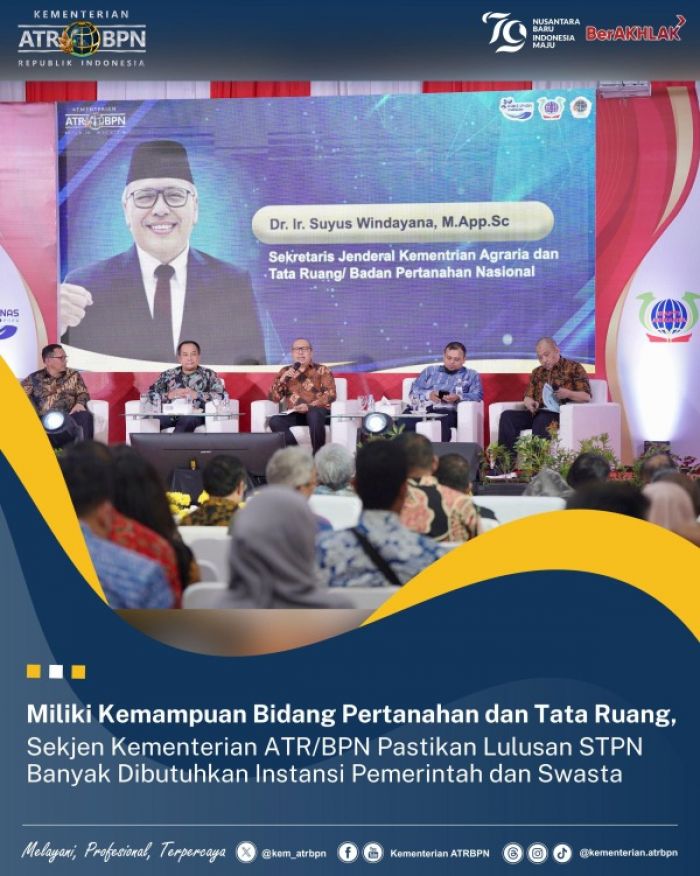 Sekjen Kementerian ATR BPN Optimis Lulusan STPN Dibutuhkan Instansi Pemerintah Sekjen Kementerian ATR BPN Optimis Lulusan STPN Dibutuhkan Instansi Pemerintah
