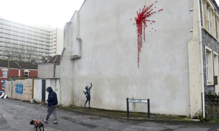 Valentine, Banksy Bikin Mural Romantis Valentine, Banksy Bikin Mural Romantis