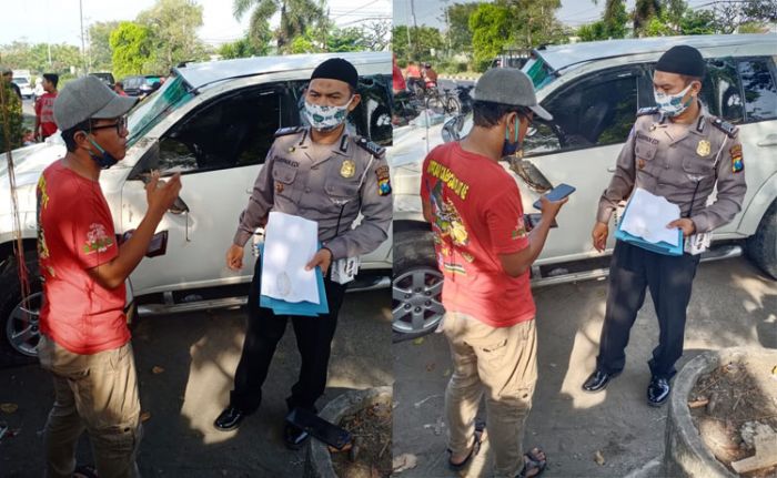 Pecah Ban, Pajero Sport Terguling di Candi Sidoarjo Pecah Ban, Pajero Sport Terguling di Candi Sidoarjo