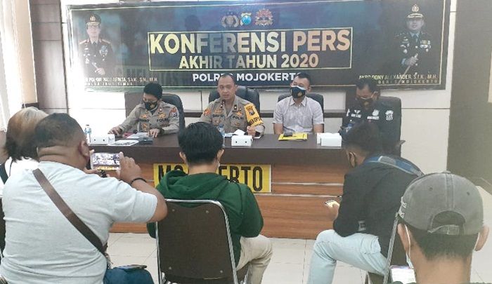 Anev Kamtibmas Sepanjang Tahun 2020, Polres Mojokerto: Angka Kriminalitas Menurun