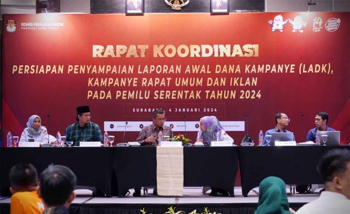 KPU Jatim Koordinasikan Persiapan Penyampaian LADK hingga Iklan KPU Jatim Koordinasikan Persiapan Penyampaian LADK hingga Iklan