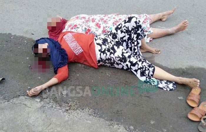 Rok Terlilit Rantai Motor, Dua Emak di Blitar Terpental ke Aspal hingga Tak Sadarkan Diri