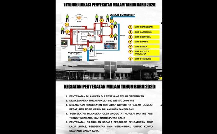 Hadapi Malam Tahun Baru 2020, Polres Pamekasan Tutup dan Sekat Arus Lalin di 7 Titik Hadapi Malam Tahun Baru 2020, Polres Pamekasan Tutup dan Sekat Arus Lalin di 7 Titik
