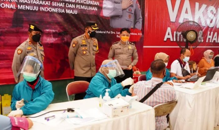 Vaksinasi Tahap II, Polresta Sidoarjo Targetkan 2.800 Orang