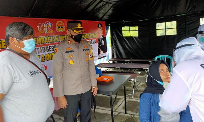 Peringati HPN, Polres Blitar dan Wartawan Ajak Masyarakat Tes Cepat Antigen Gratis