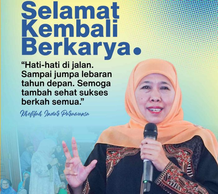 Khofifah: Ayo Kembali Belajar, Bekerja dan Berkarya Lagi Khofifah: Ayo Kembali Belajar, Bekerja dan Berkarya Lagi