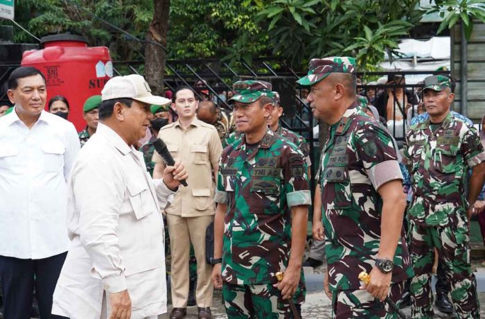 Pangdam V/Brawijaya dan Danrem 084/BJ Sambut Kunjungan Menhan Prabowo