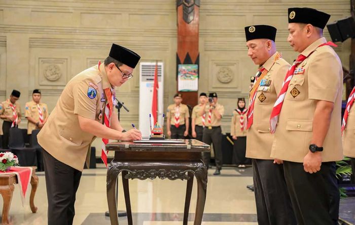 Lantik Mabi dan Saka 2024-2025, Pj. Gubernur Adhy Harap Jadi Satuan yang Siap Tanggulangi Bencana Lantik Mabi dan Saka 2024-2025, Pj. Gubernur Adhy Harap Jadi Satuan yang Siap Tanggulangi Bencana