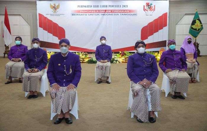 Forkopimda Kota Kediri Ikuti Upacara Virtual Hari Lahir Pancasila