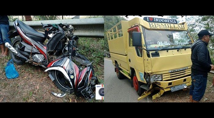 Dihantam Truk Engkel, Pemotor di Pacitan Patah Tulang Paha Dalam