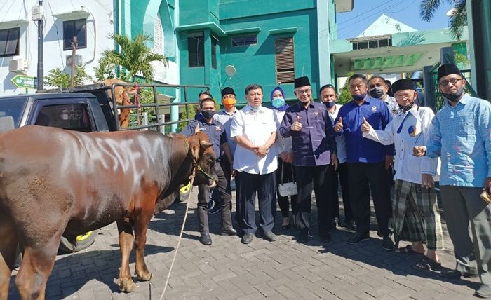 Fraksi NasDem Jatim Serahkan Dua Ekor Sapi Kurban ke NU dan Muhammadiyah