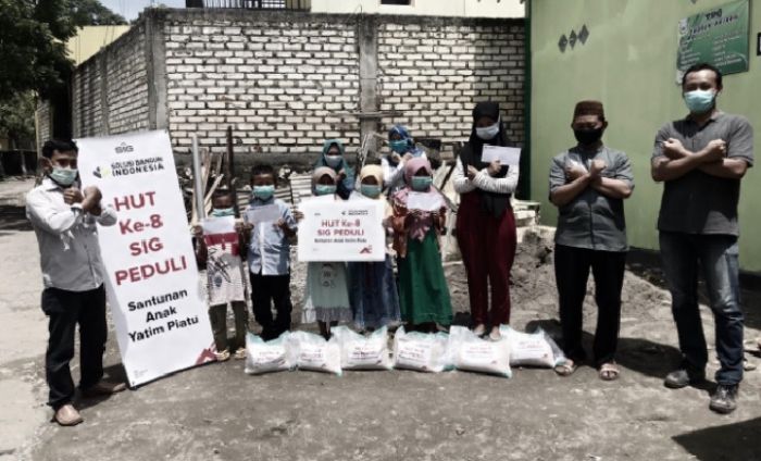 Cara PT SBI Rayakan HUT SIG ke-8, Santunan Anak Yatim dan Beri Beasiswa