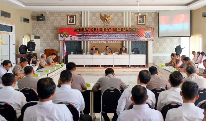 Sikat Pelaku Kejahatan, Polresta Sidoarjo Siap Gelar Operasi Sikat Semeru 2019 Sikat Pelaku Kejahatan, Polresta Sidoarjo Siap Gelar Operasi Sikat Semeru 2019