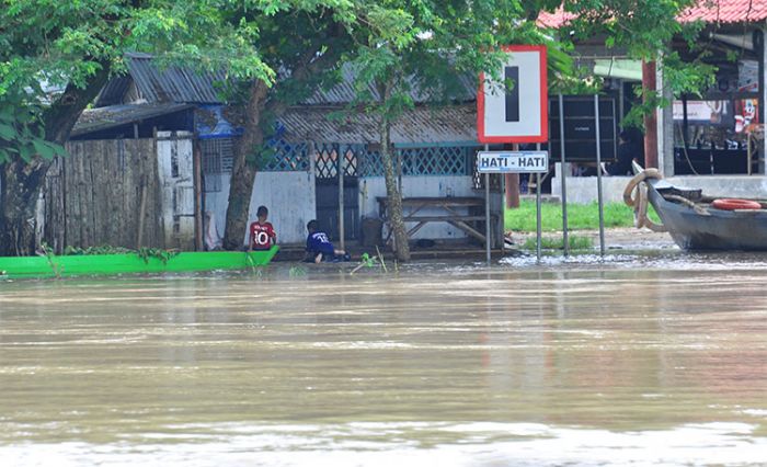 Bengawan Solo Bojonegoro Masuk Siaga 1 Banjir, Sejumlah Desa Mulai Tergenang