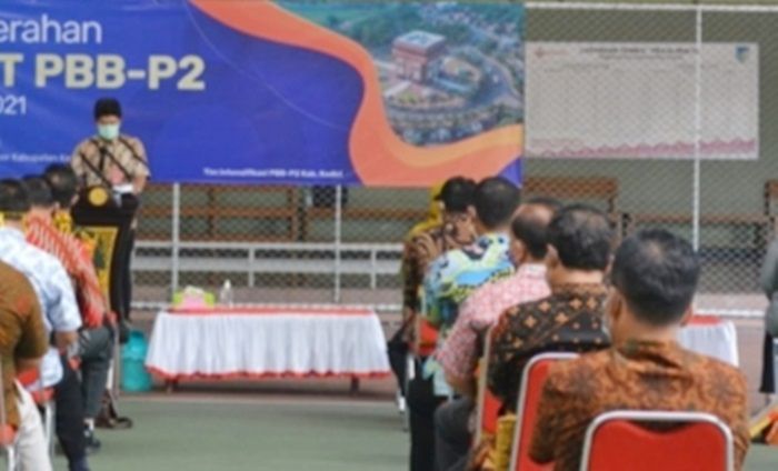 ​Bapenda Gelar Acara Penyerahan SPPT PBB-P2 Kabupaten Kediri Tahun 2021