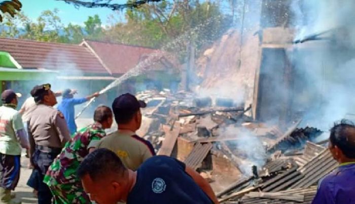 Warung di Tegalombo Pacitan Ludes Terbakar, Satu Warga Alami Luka Bakar Ringan