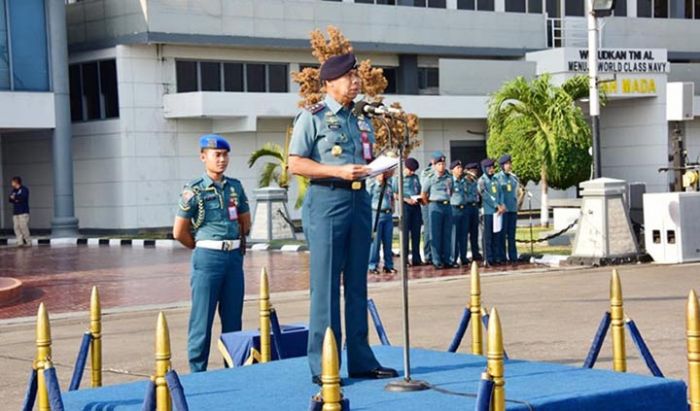 Jelang Mutasi ke Mabesal, Begini Pesan Pangkoarmada II Saat Pimpin Apel Khusus