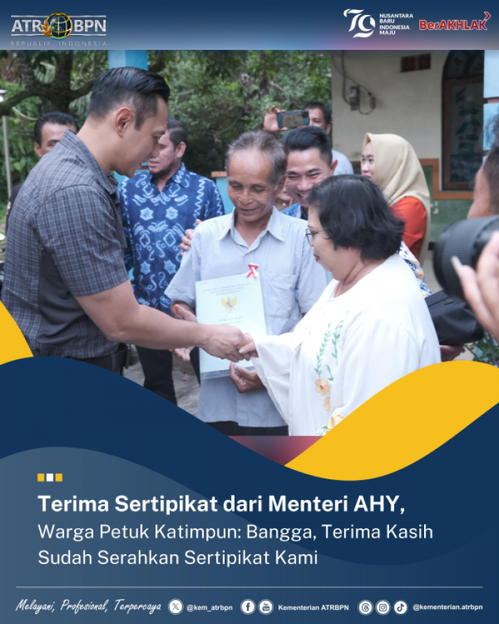 Warga Petuk Katimpun Palangkaraya Terima Langsung Sertifikat Tanah dari Menteri AHY Warga Petuk Katimpun Palangkaraya Terima Langsung Sertifikat Tanah dari Menteri AHY