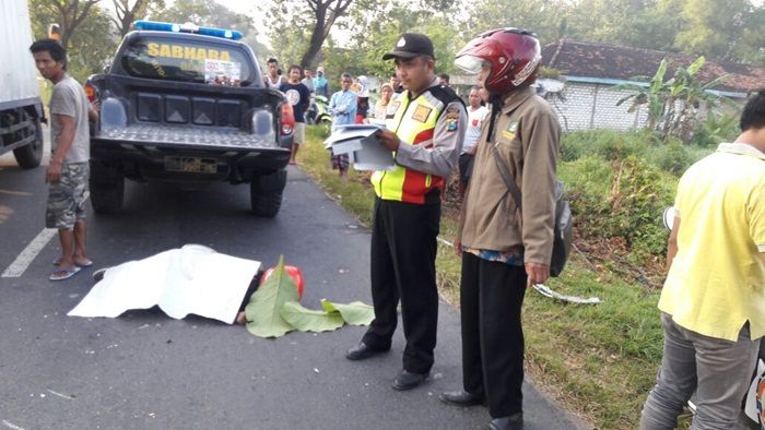 Hantam Truk di Parengan Tuban, Pemotor Asal Bojonegoro Tewas Seketika