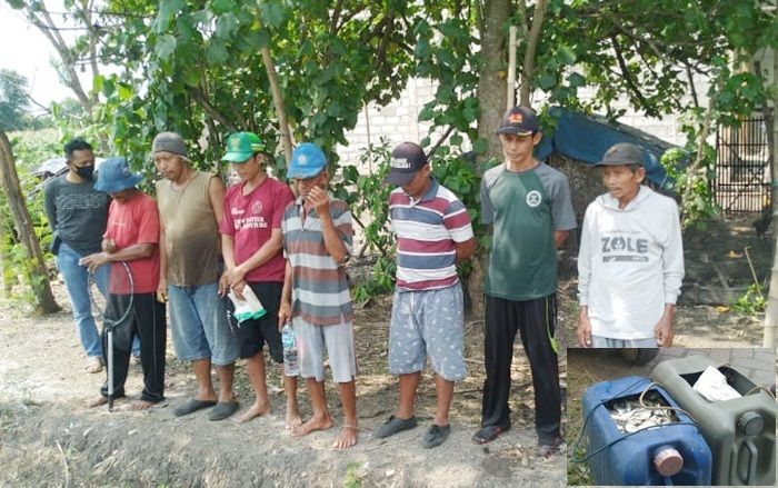 Setrum Ikan di Sungai, 7 Orang Diamankan Warga Megaluh Jombang