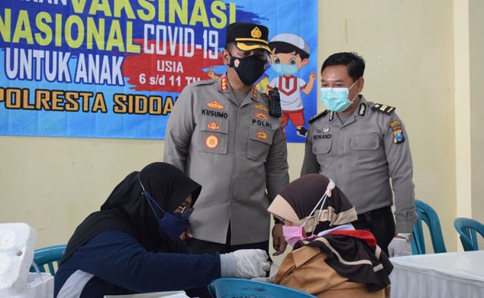 Polresta Sidoarjo Siap Layani Vaksinasi Covid-19 untuk Anak Usia 6-11 Tahun