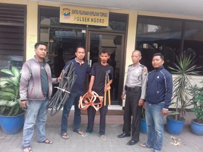 Curi Kabel Listrik, Warga Lolawang Diamankan Polisi Curi Kabel Listrik, Warga Lolawang Diamankan Polisi