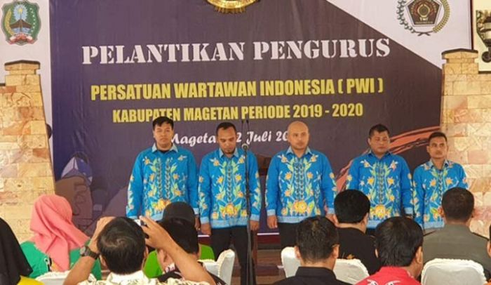 Pelantikan Pengurus Baru PWI Magetan Dihadiri Bupati dan Wabup